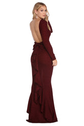 Liza – Formelles Glitzerkleid mit Rüschen